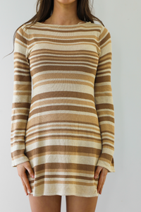 Stay Groovy Dress: Brown/Multi