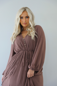 Classy Day Maxi Dress: Brown