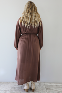 Classy Day Maxi Dress: Brown