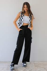 Checkered Vest: White/Black