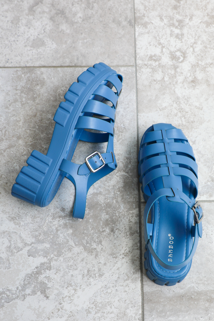 A Little Something Sandals: Blue