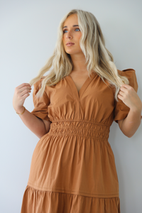 Finally Fall Maxi Dress: Copper