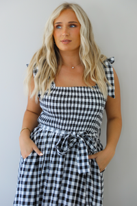 For The Rest Maxi Dress: Black/White
