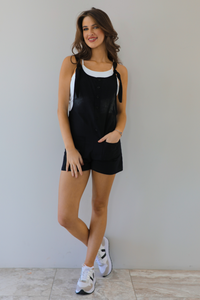 Alina Overalls: Black