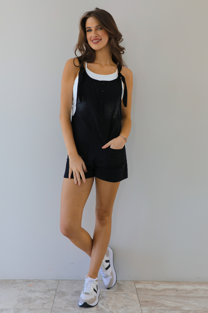 Alina Overalls: Black