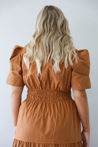 Finally Fall Maxi Dress: Copper