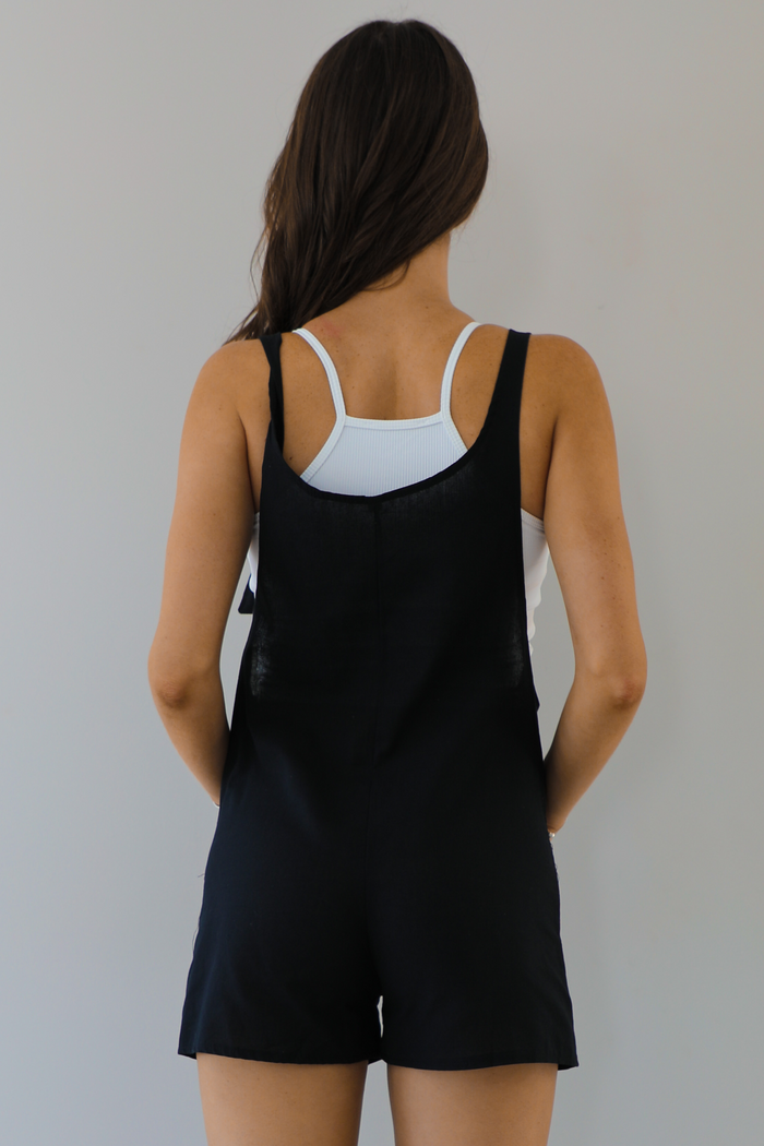Alina Overalls: Black