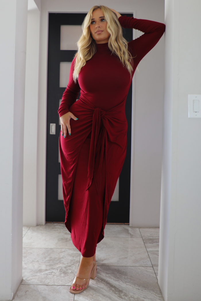 It's Essential Maxi Dress: Burgundy