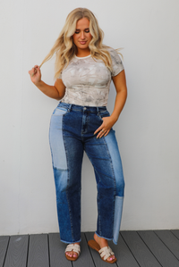 Camo Cutie Baby-Tee: Grey