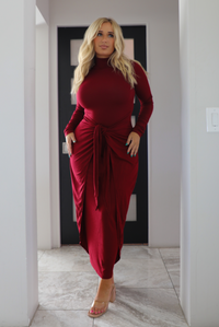 It's Essential Maxi Dress: Burgundy