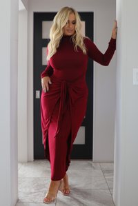 It's Essential Maxi Dress: Burgundy