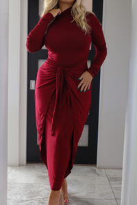 It's Essential Maxi Dress: Burgundy