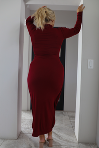 It's Essential Maxi Dress: Burgundy