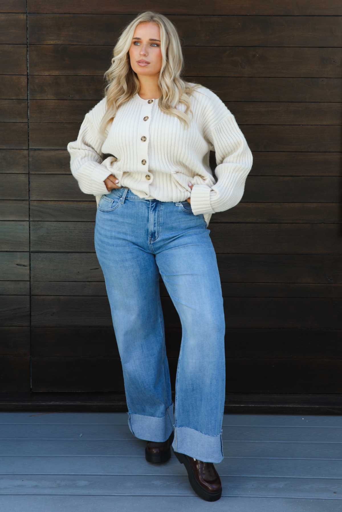 Mountain Bound Cardigan: Ivory