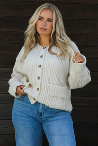 Mountain Bound Cardigan: Ivory