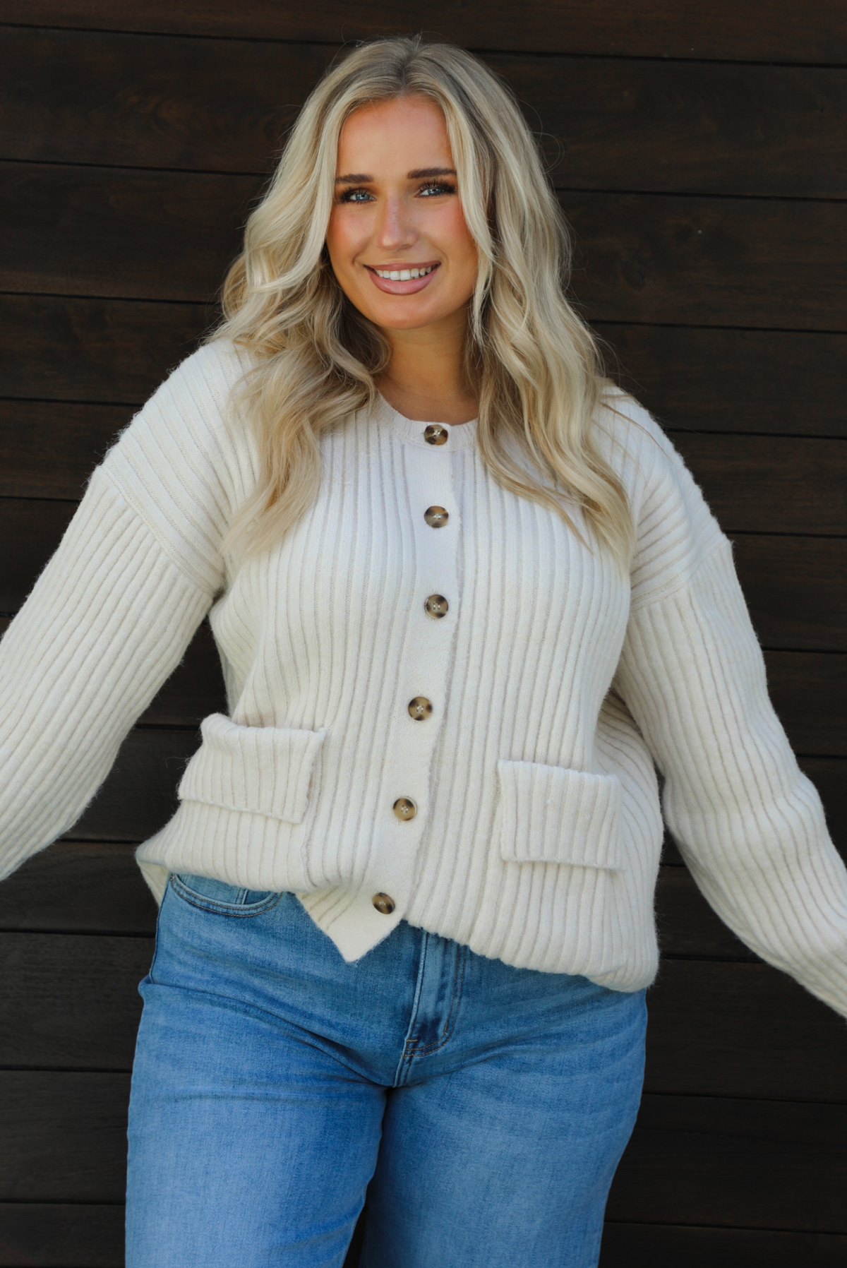 Mountain Bound Cardigan: Ivory