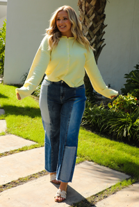 Simply Sweet Cardigan: Pale Yellow