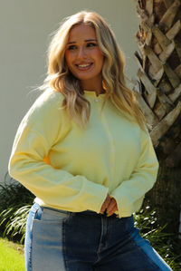 Simply Sweet Cardigan: Pale Yellow