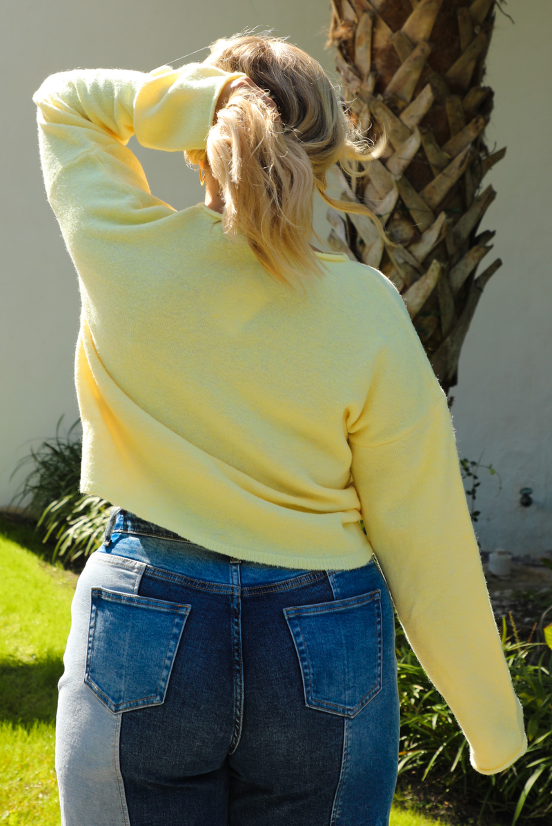 Simply Sweet Cardigan: Pale Yellow