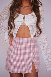 XOXO Skirt: Pink/Multi