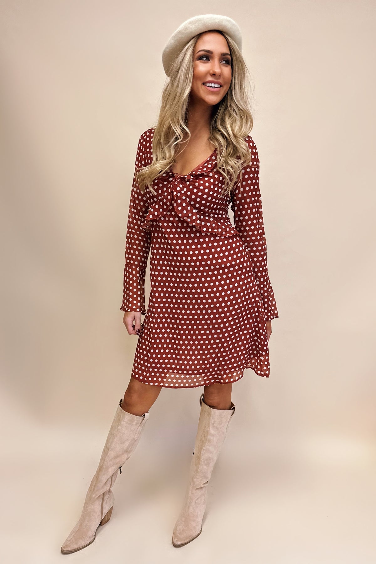 Reach Out Dress: Sienna/Ivory