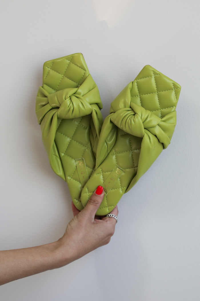 Knotted Sandals: Green