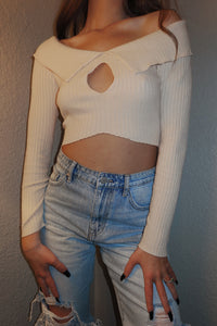 Eyes On Me Top: Nude