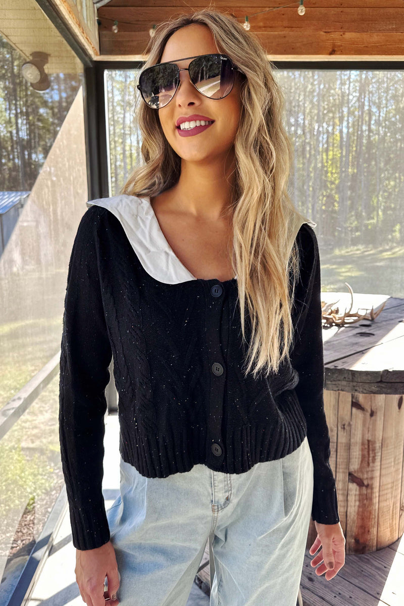 Gather Around Sweater: Black/Multi
